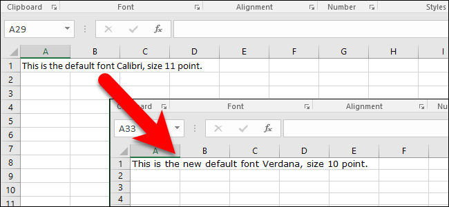 Kako postaviti zadani font i veličinu fonta za nove radne knjige u Excelu