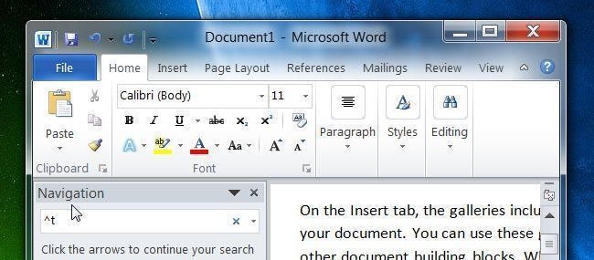 Kā programmā MS Word meklēt rindiņu pārtraukumus, cilnes un īpašās rakstzīmes
