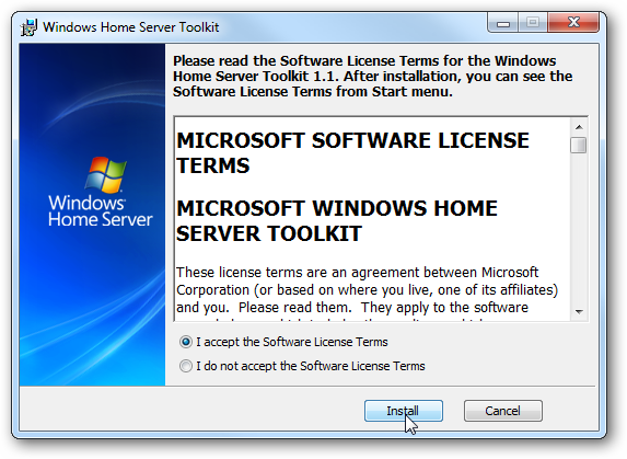 Windows Home Server Toolkit의 연결 문제 해결