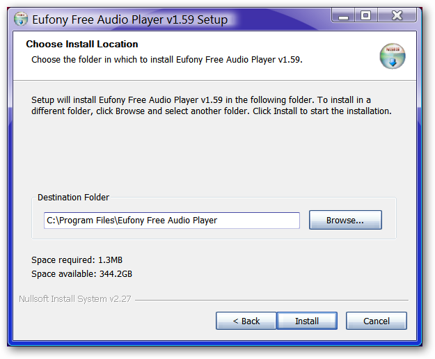 Eufony Free Audio Player – Riproduttore audio delicato per le risorse
