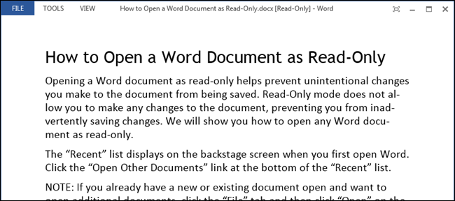 كيفية فتح مستند Word للقراءة فقط