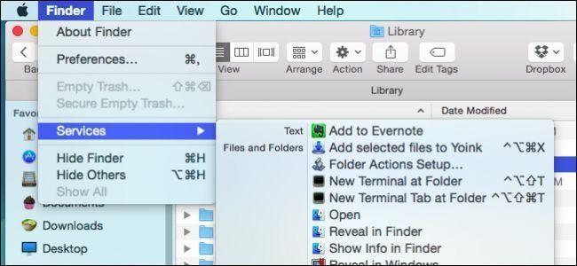 Cara Membuka Terminal dalam Lokasi Pencari OS X Semasa