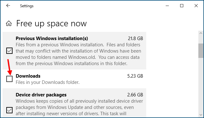 Hãy chú ý: 'Giải phóng dung lượng' của Windows 10 có thể làm trống thư mục tài nguyên đã tải xuống của bạn