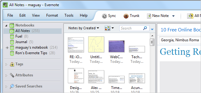 Обзор снимков экрана: Evernote 4 для Windows превращает заметки в удовольствие
