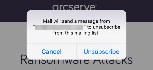Annulla l'iscrizione alle mailing list con un tocco in iOS 10