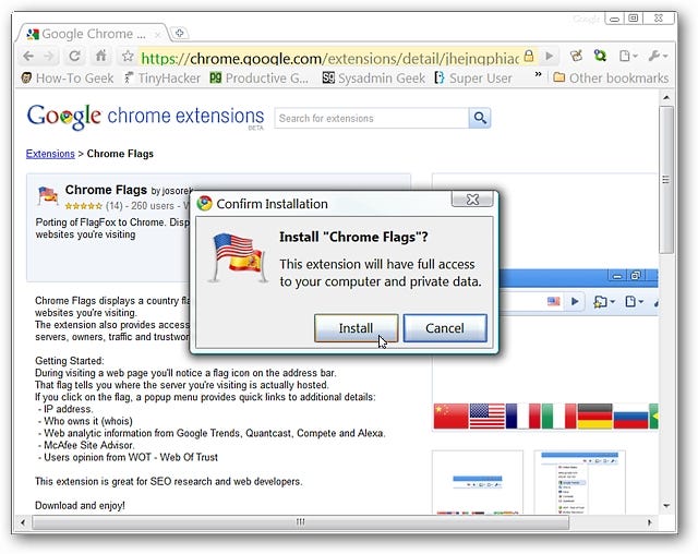 Trova la posizione effettiva di un sito web con Chrome Flags