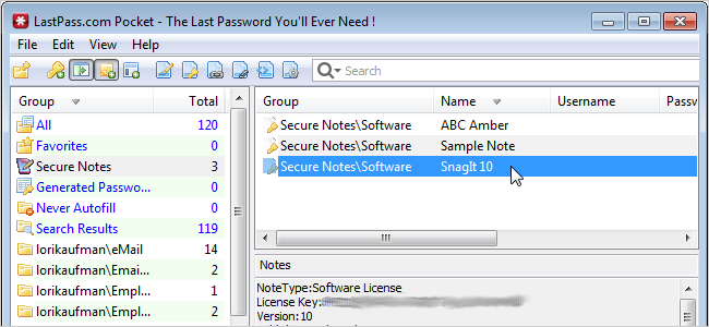 השתמש בכלי נייד בחינם כדי להציג את הסיסמאות שלך מחשבון LastPass שלך במצב לא מקוון