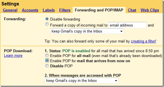 أضف بريدك الإلكتروني Gmail إلى بريد Windows Live