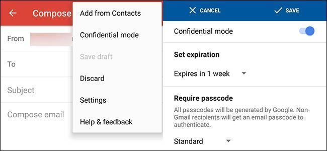 Le email autodistruttive di Gmail ora funzionano sul tuo telefono