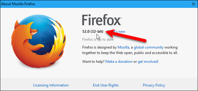 Come verificare se stai utilizzando una versione di Firefox a 32 o 64 bit