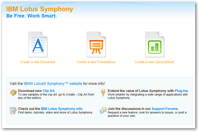 IBM Lotus Symphony는 MS Office의 무료 대안입니다.