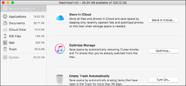 Slik frigjør du lagringsplass automatisk med macOS Sierra