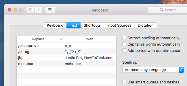 Как да въвеждате дълги или сложни фрази с няколко натискания на клавиши благодарение на подмяната на текст в macOS