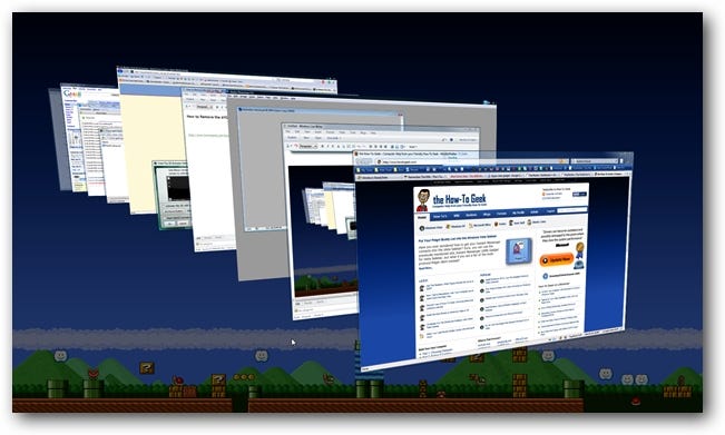 „Windows Vista Flip 3D“.