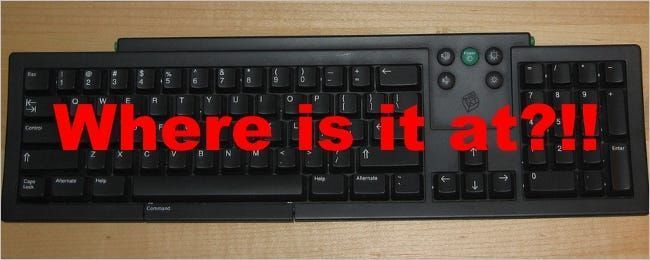 Къде се намира клавишът за приложения на стандартна клавиатура, ориентирана към Microsoft?