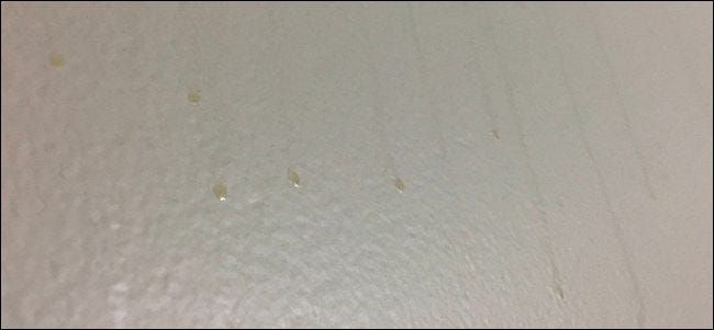 ¿Cuáles son estas gruesas manchas marrones en las paredes de mi baño?