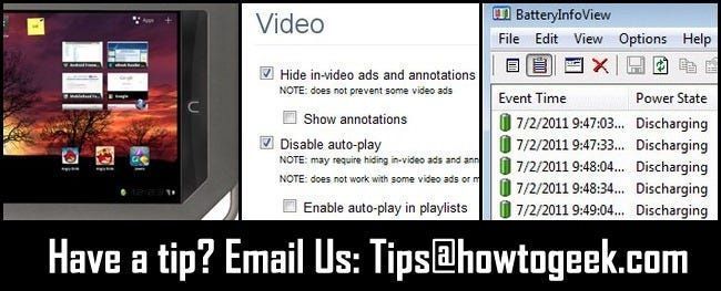 Desde el cuadro de consejos: conversión de Easy Nook a Android, personalización de YouTube y seguimiento del uso de la batería
