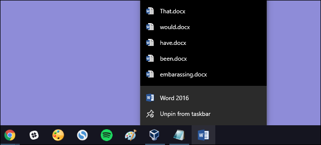 Slik sletter du listen over siste dokumenter når du avslutter Windows