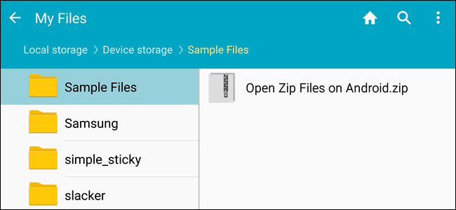 Kaip atidaryti ir sukurti ZIP failus „Android“ įrenginyje