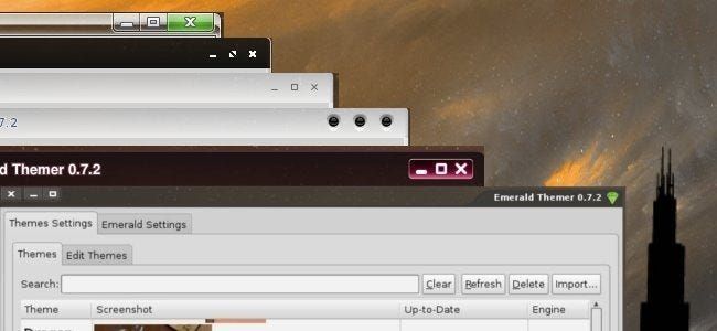 Kaip pakeisti Ubuntu langų sienas naudojant smaragdą