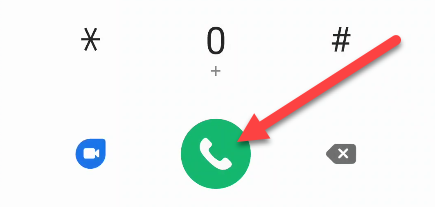 Masukkan nomor dan ketuk tombol telepon hijau untuk melakukan panggilan.