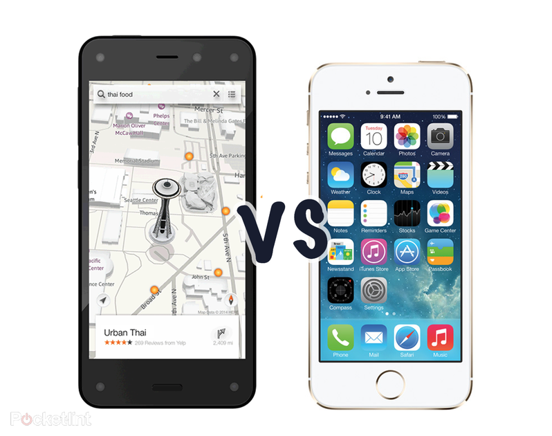 Amazon Fire Phone vs iPhone 5S : quelle différence ?