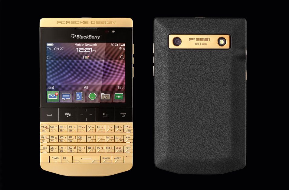 Porsche Design BlackBerry P'9981 vira ouro, perde o memorando Q10