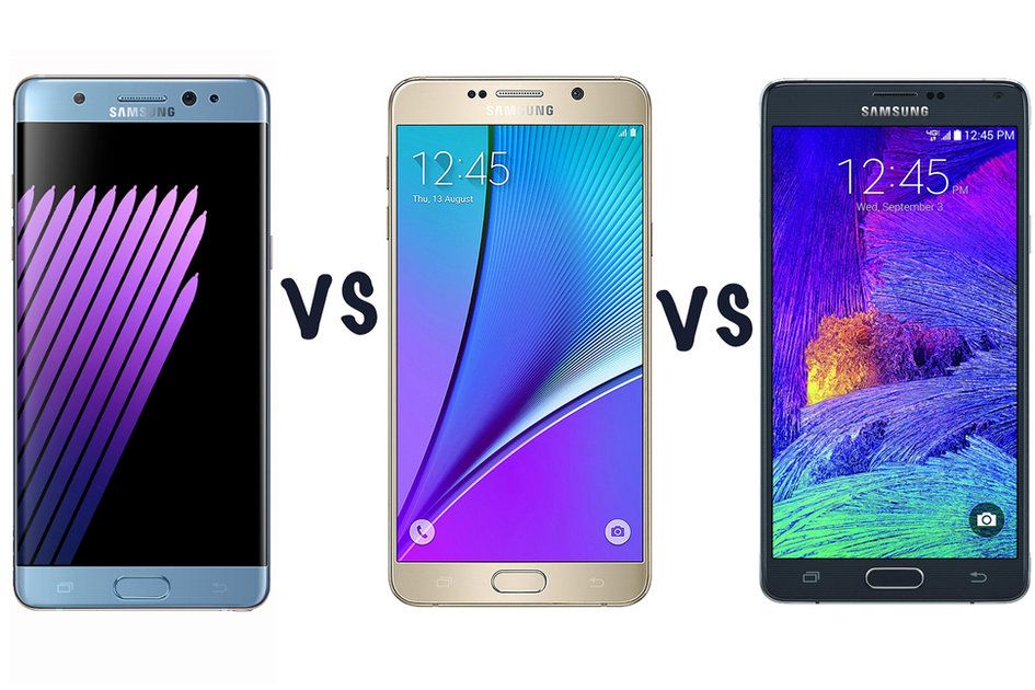 Samsung Galaxy Note 7 vs Note 5 vs Note 4: Hvad er forskellen?