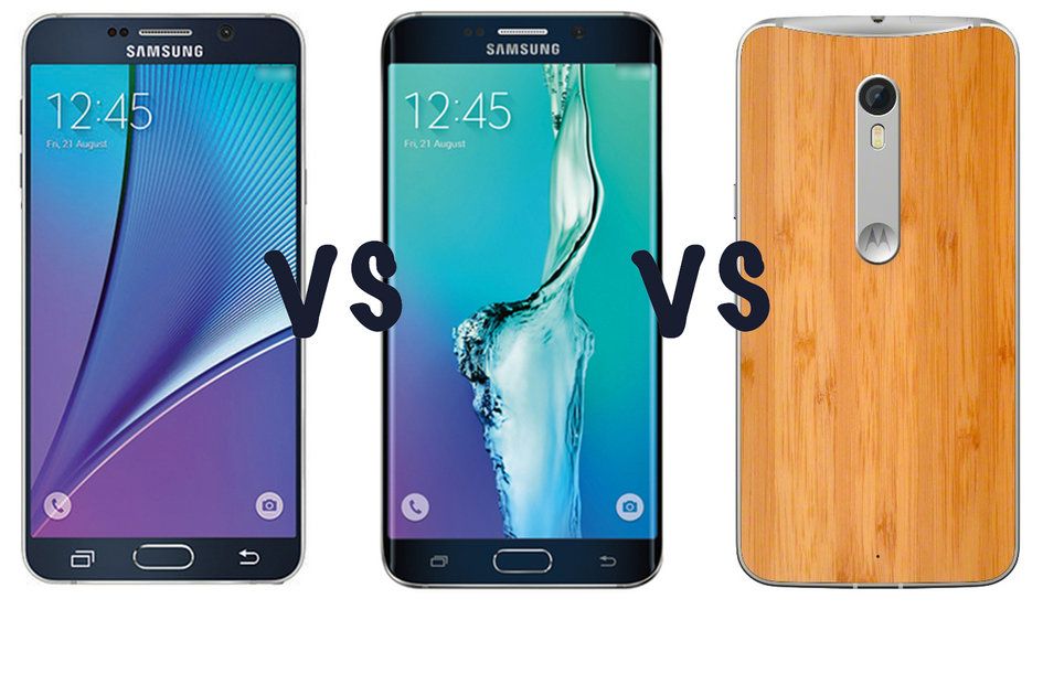 Samsung Galaxy S6 edge Plus vs Galaxy Note 5 vs Motorola Moto X Style: kāda ir atšķirība?