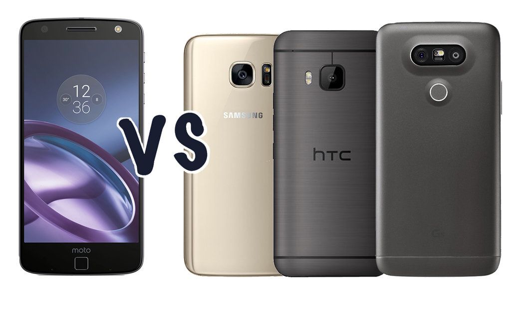 Motorola Moto Z vs Samsung Galaxy S7 vs HTC 10 vs LG G5: Aký je rozdiel?