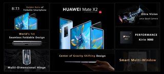 El Mate X2 de Huawei és un nou telèfon plegable que s’utilitza igualment quan està tancat