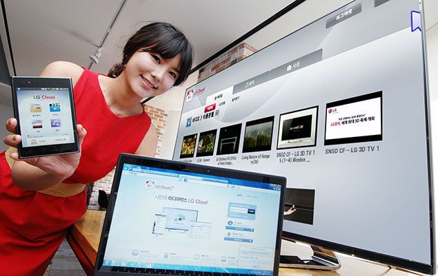 LG įveikė „Samsung“, paskelbdama kelių ekranų debesies paslaugą