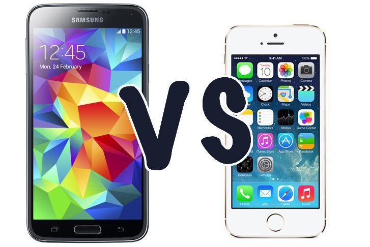 サムスンギャラクシーS5対iPhone5S：違いは何ですか？