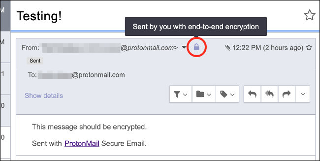 E-mail criptat intern de ProtonMail