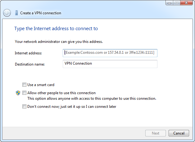 VPN iestatījumi Windows datorā