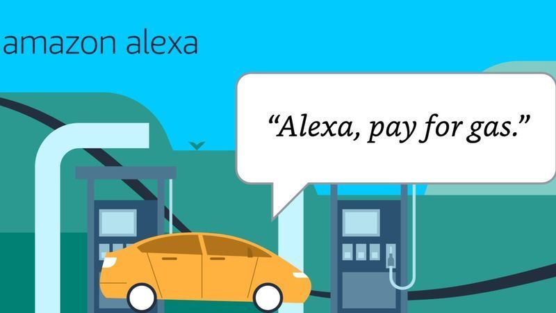 Maksājot par gāzi ar Alexa.