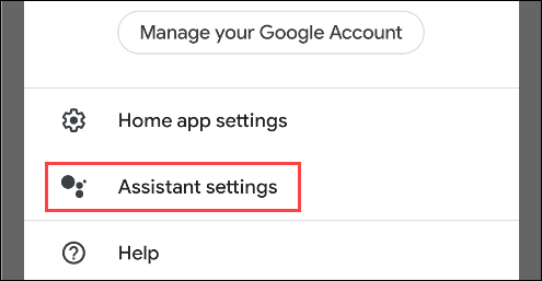 Google Assistant-Einstellungen auswählen