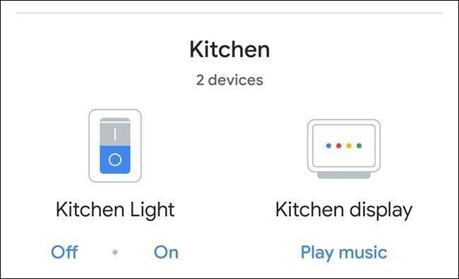 Kumpulan bilik dapur rumah Google, menunjukkan paparan cahaya dan hab sarang.