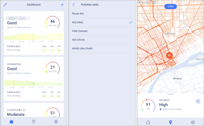 EPA-Luftqualitäts-App für Android