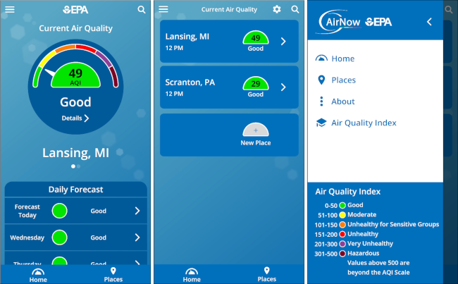 Plume Luftqualitäts-App für Android