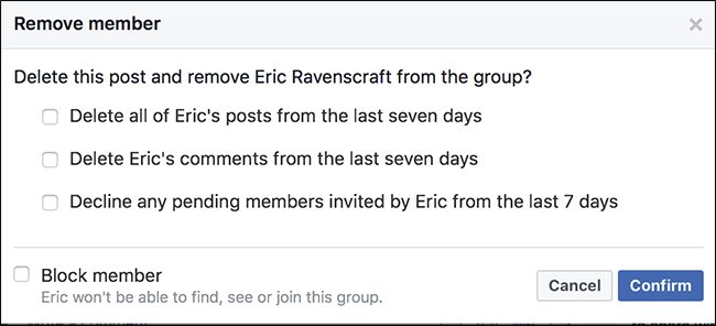 Как удалить кого-то из вашей группы в Facebook