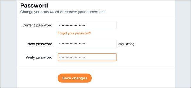Как да промените паролата си в Twitter