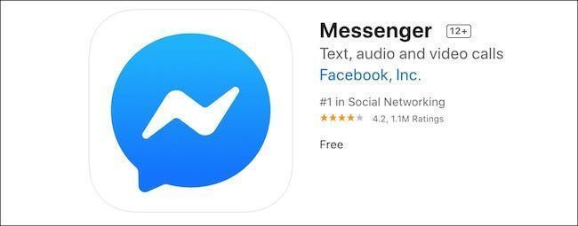 Aplikasi Facebook Messenger di Apple App Store
