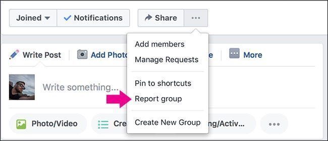 Πώς να αναφέρετε μια ολόκληρη ομάδα στο Facebook