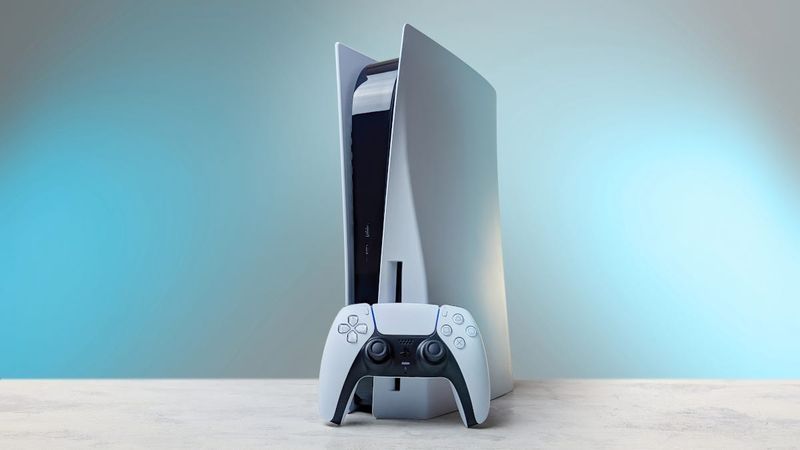 Konsol dan alat kawalan jauh Playstation 5 putih