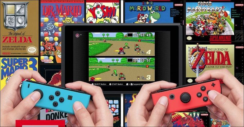 Giocare a Mario Kart per SNES su Nintendo Switch.