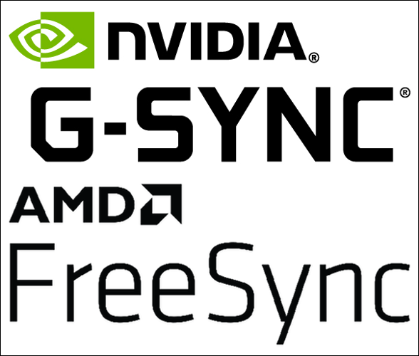 Logo Nvidia G-Sync dan AMD FreeSync.
