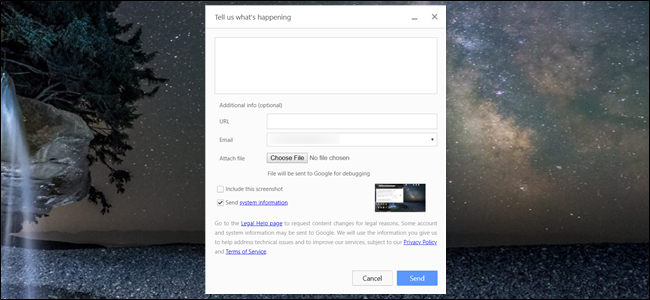 Kaip pranešti apie problemą arba atsiųsti atsiliepimą apie „Chrome“ OS
