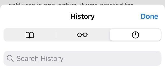 Cronologia Safari su iPhone