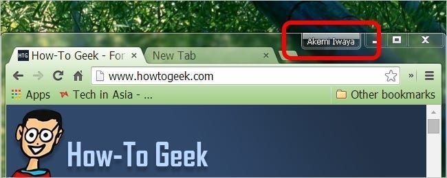 Hvordan skjuler du knappen Ny brukerprofilnavn i Google Chrome?